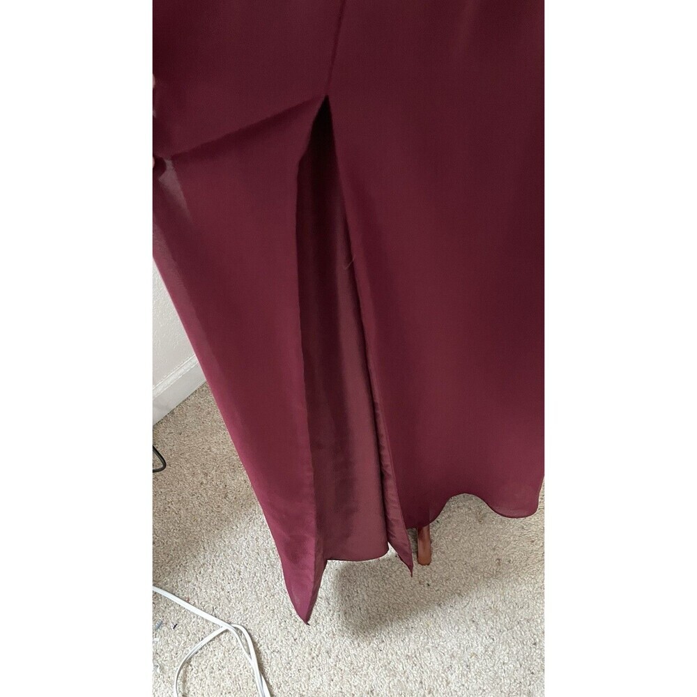 JJ’s House Burgundy Long Bridesmaid Gown Floor Length Dress NWT Sz 4 NO BELT - Picture 7 of 12